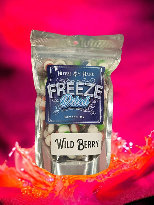 4oz SIZE  - Freeze Dried WILD BERRY Fruit Flavored Crunch