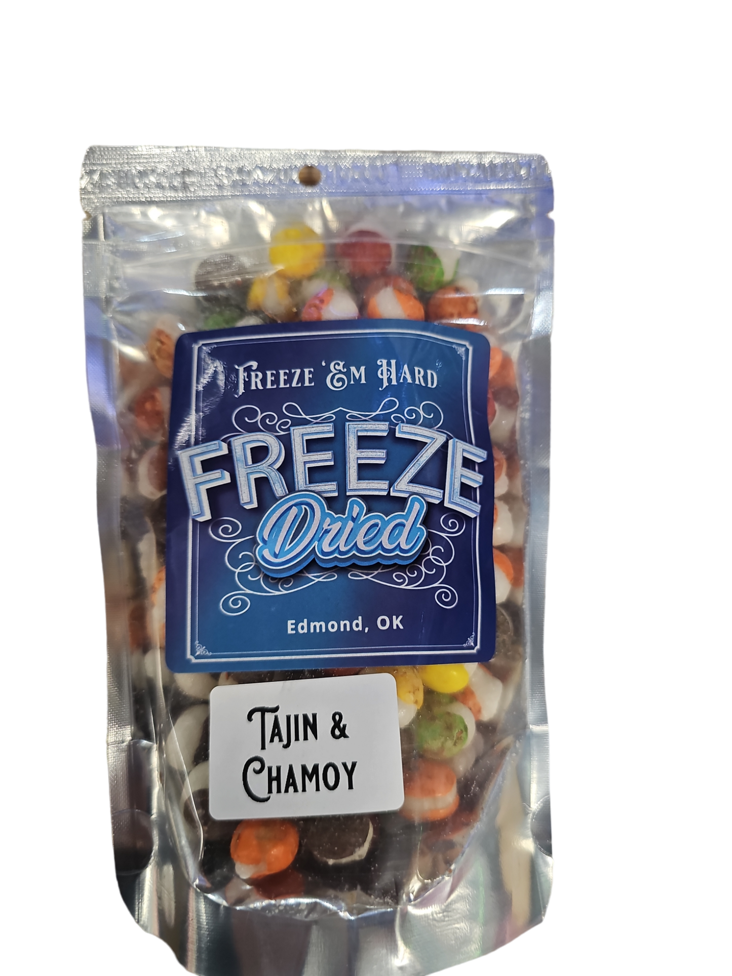Freeze Dried Tajin & Chamoy Fruit Flavored Crunch  - Medium 5x7 Size Bag - Freeze 'em Hard