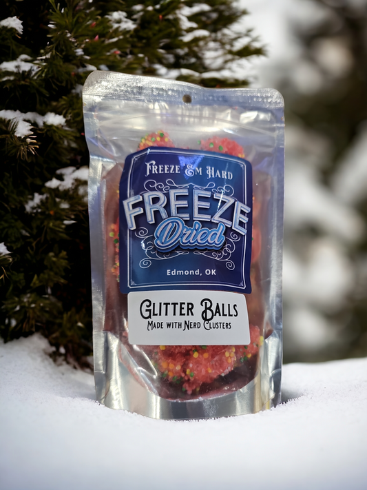 Med Size Bag - Freeze Dried Glitter Balls - Made with Nerd Candy - Freeze Em Hard